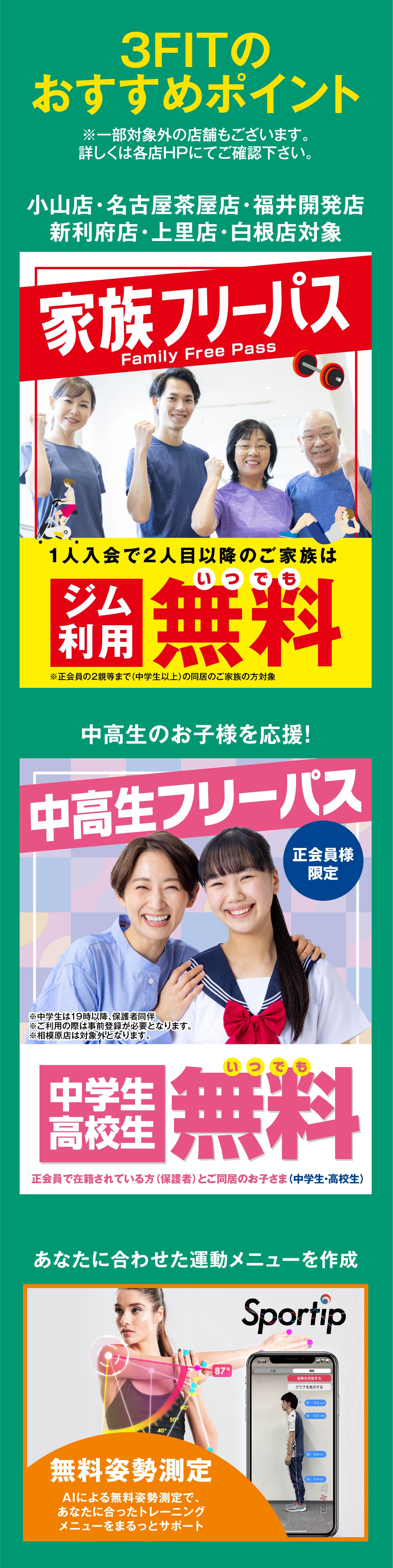 ３FITおすすめポイント