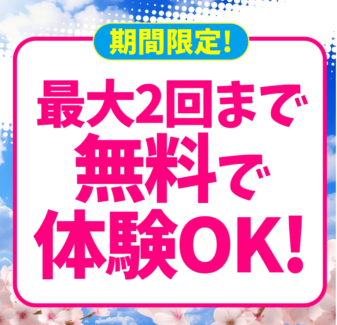 最大2回まで体験無料