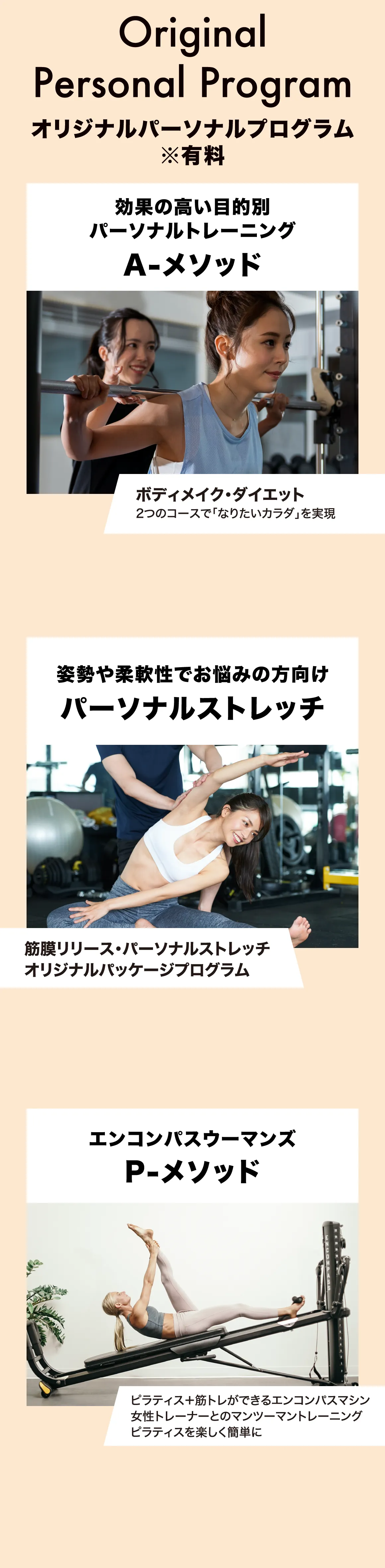 パーソナルプログラム＊有料