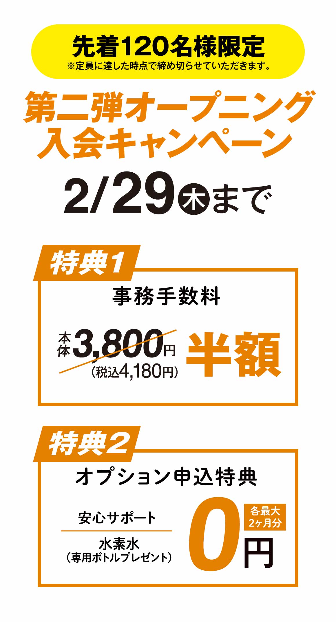 オープニングキャンペーン